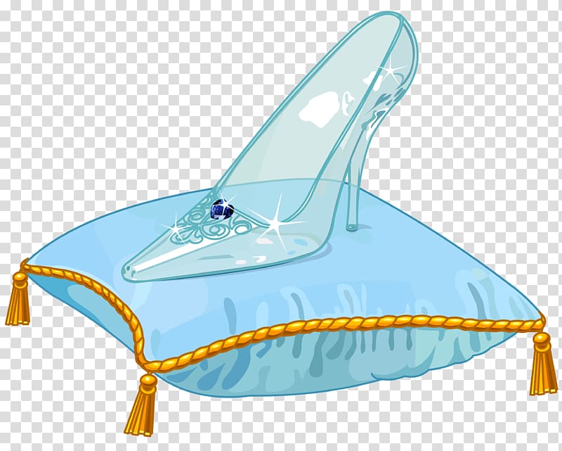Slipper Cinderella Shoe , Cinderella Glass Slipper , Disney Princess Cinderella glass shoe on blue pillow illustration transparent background PNG clipart