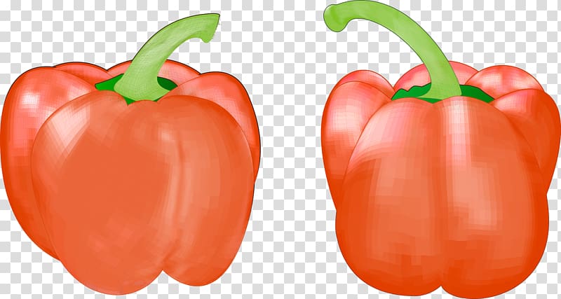 Habanero Piquillo pepper Cayenne pepper Bell pepper Plum tomato, Bell pepper transparent background PNG clipart