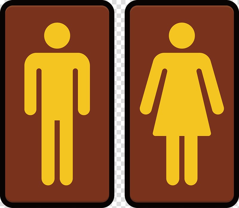 unisex public toilet bathroom sign creative design yellow male and female toilet transparent background png clipart hiclipart unisex public toilet bathroom sign