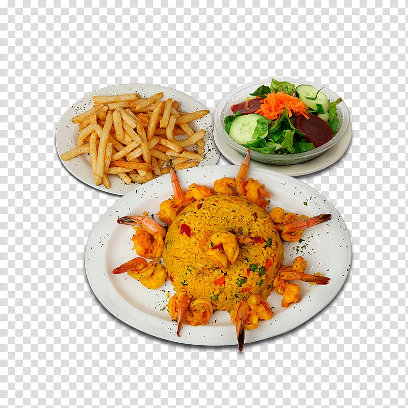 Vegetarian cuisine Pollos A La Brasa Mario French fries Indian cuisine Recipe, rice transparent background PNG clipart