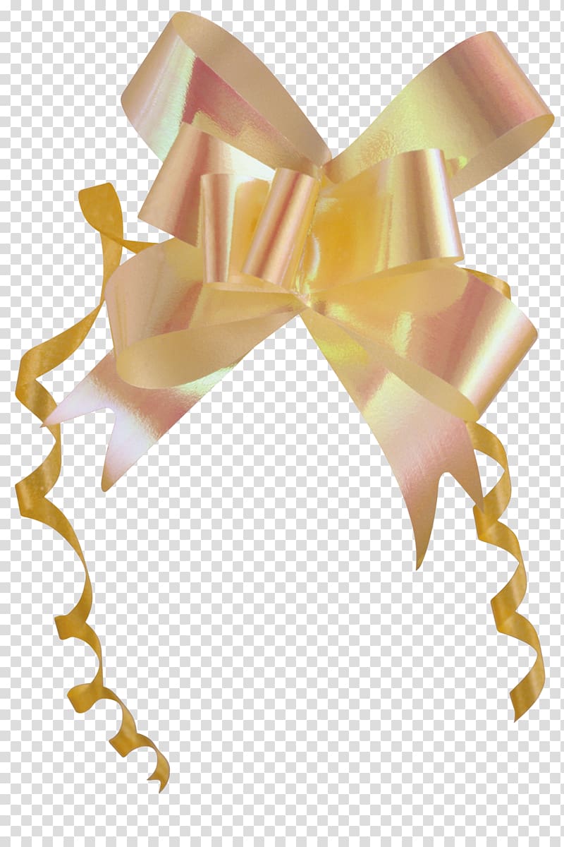 Ribbon Packaging and labeling Yellow Color, Bows transparent background PNG clipart