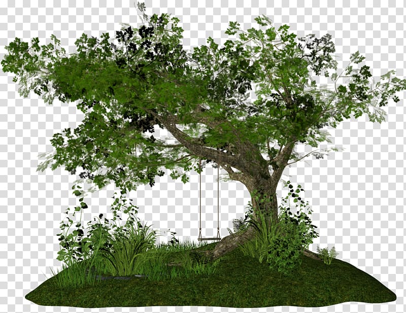 green leafed tree painting, Scape Tree , bushes transparent background PNG clipart