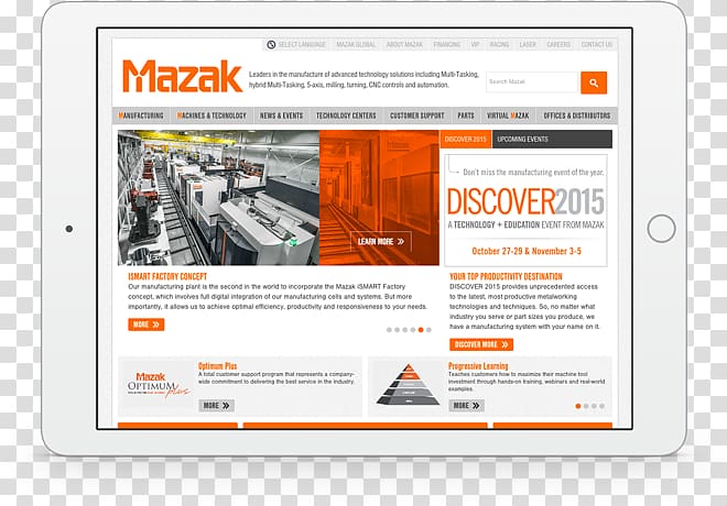 Product Web page Yamazaki Mazak Corporation Design Logo, user experience transparent background PNG clipart