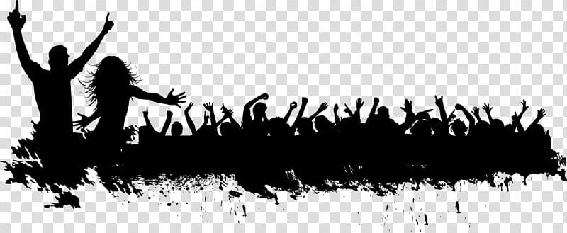 Silhouette Crowd, Carnival crowd silhouette material transparent background PNG clipart