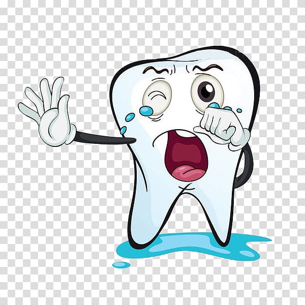 Cartoon Tooth , Crying teeth transparent background PNG clipart