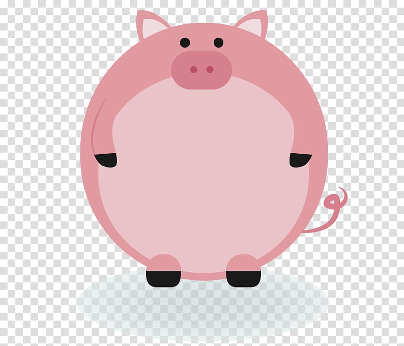 Domestic pig Animal Label , Cute Pink Pig Creative Border Border transparent background PNG clipart