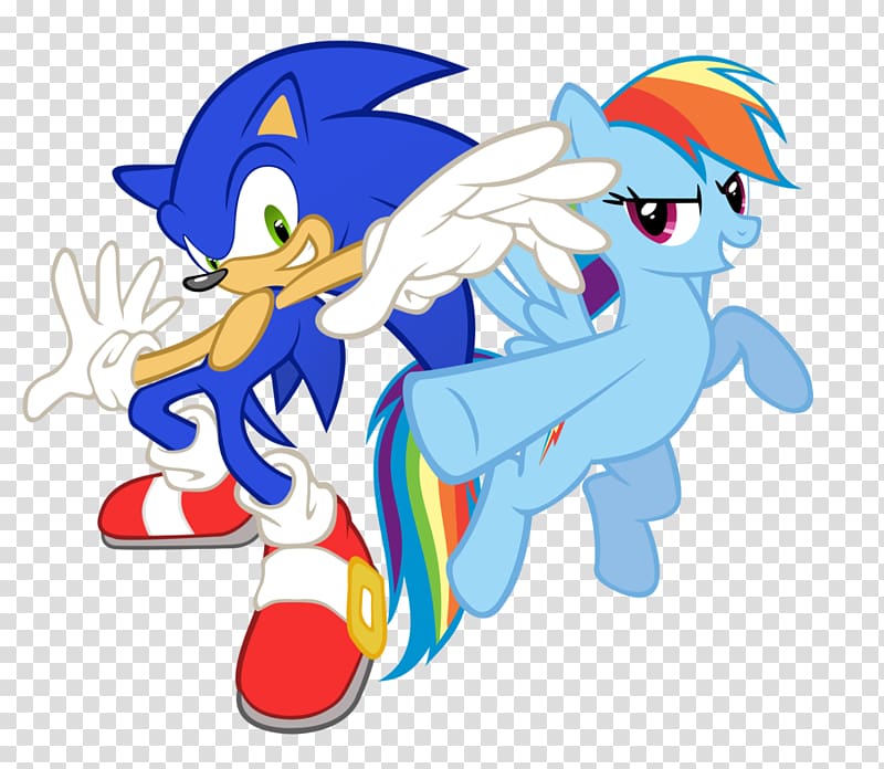Sonic the Hedgehog Rainbow Dash Sonic Dash Applejack Pinkie Pie, dash transparent background PNG clipart