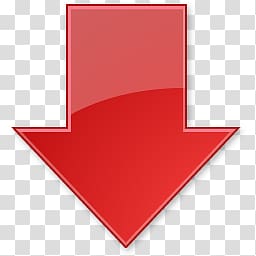 red arrow pointing down illustration, Red Down Arrow transparent background PNG clipart