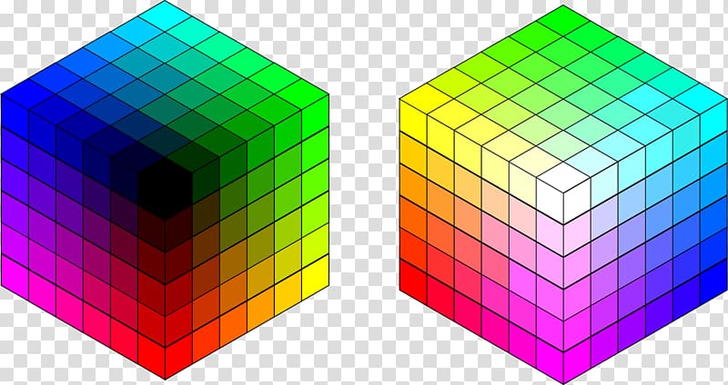 RGB color model Visible spectrum Color space, Colorful Cubes transparent background PNG clipart