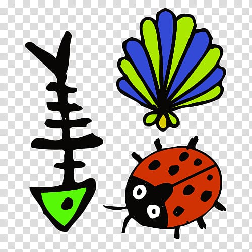 Cartoon , Cartoon little fish ladybug transparent background PNG clipart