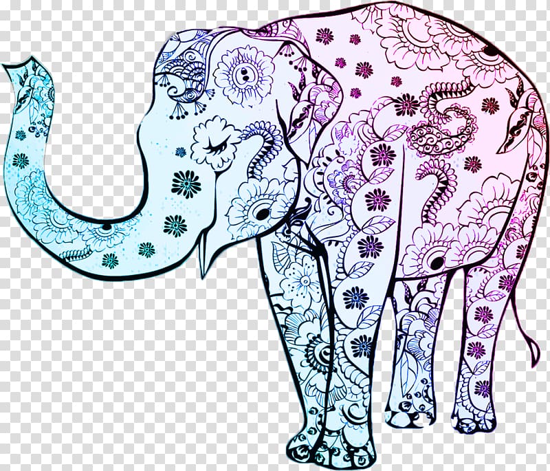 African elephant Bedding Pillow Color, elephant drawing transparent background PNG clipart