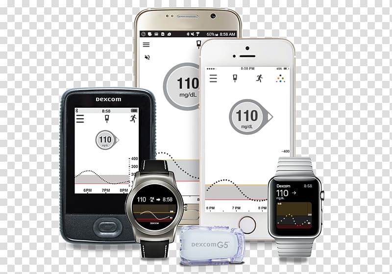 Smartphone Continuous glucose monitor Dexcom Insulin pump Diabetes mellitus, smartphone transparent background PNG clipart