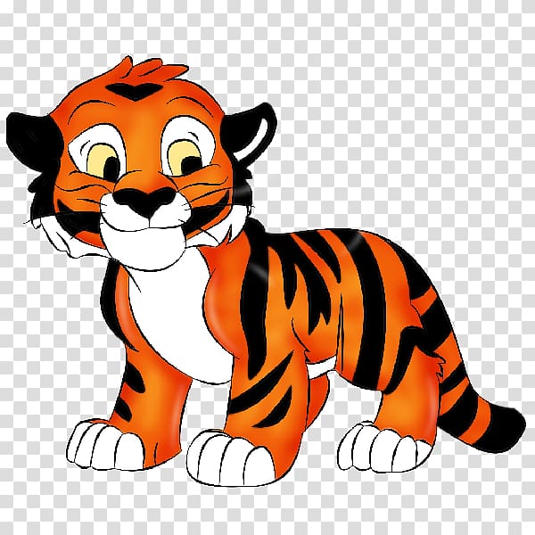 Tiger Shere Khan Princess Jasmine Cartoon, funny cartoon transparent background PNG clipart
