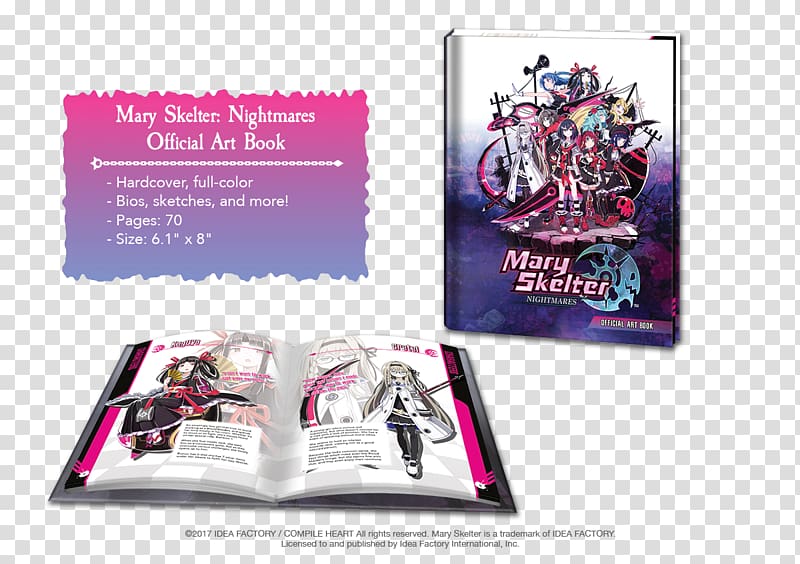 Kangokutō Mary Skelter Compile Heart PlayStation Vita Artist\'s book, book transparent background PNG clipart