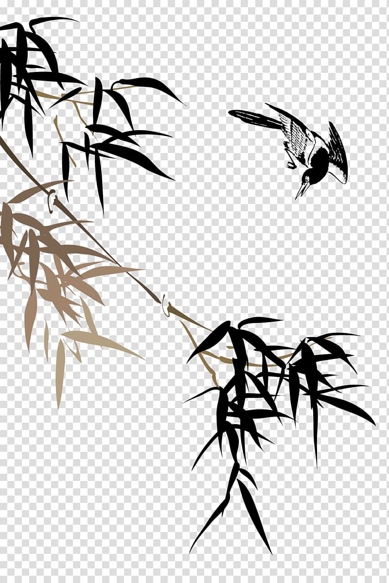 Bamboo Wall decal Mural, Bamboo leaves transparent background PNG clipart