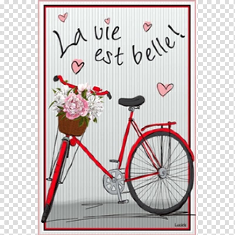 Flag Hybrid bicycle Banner Bicycle Wheels, La Vie Est Belle transparent background PNG clipart