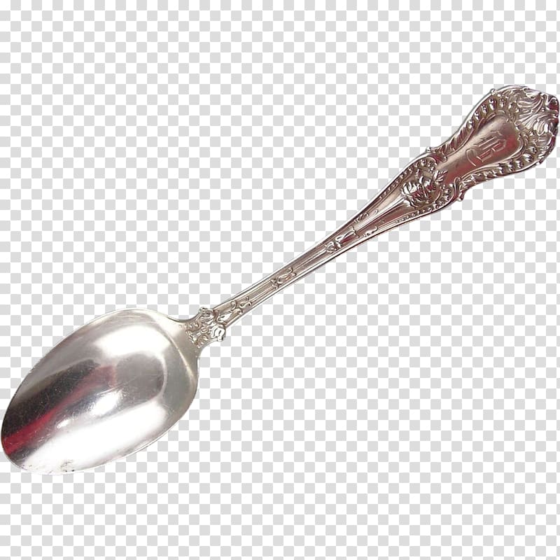 Silver spoon Sterling silver Cutlery, spoon transparent background PNG clipart