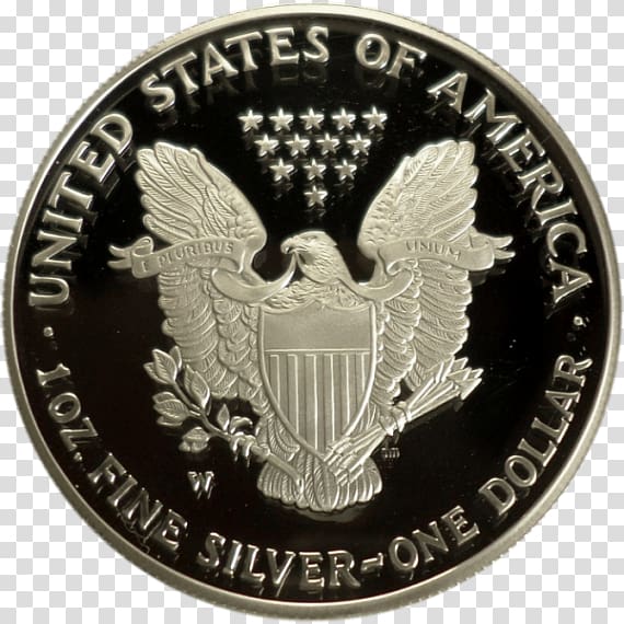 Coin American Silver Eagle Emblem, coin transparent background PNG clipart