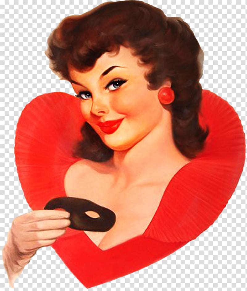 Pin-up girl The Art of Baron Von Lind Painting Retro style, painting transparent background PNG clipart
