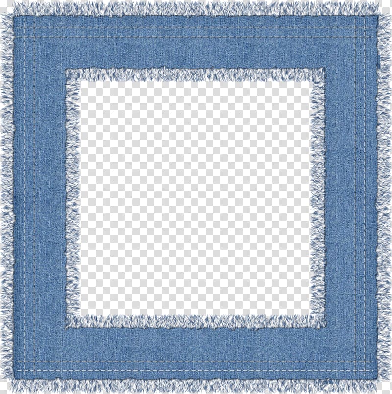 blue denim avatar frame, frame Blue , Pretty blue frame transparent background PNG clipart