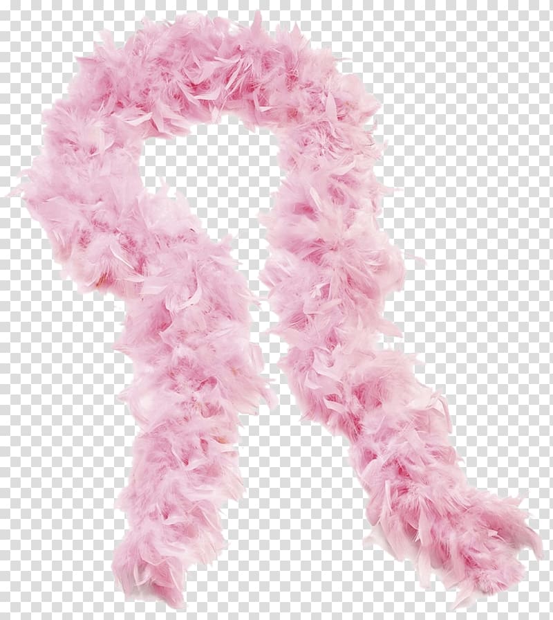 pink fur boa, Feather boa Scarf Costume party, scarf transparent background PNG clipart