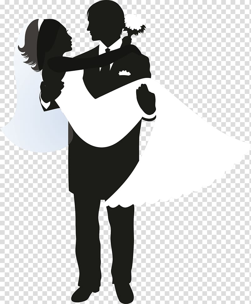 Wedding invitation Silhouette Bridegroom, wedding transparent background PNG clipart