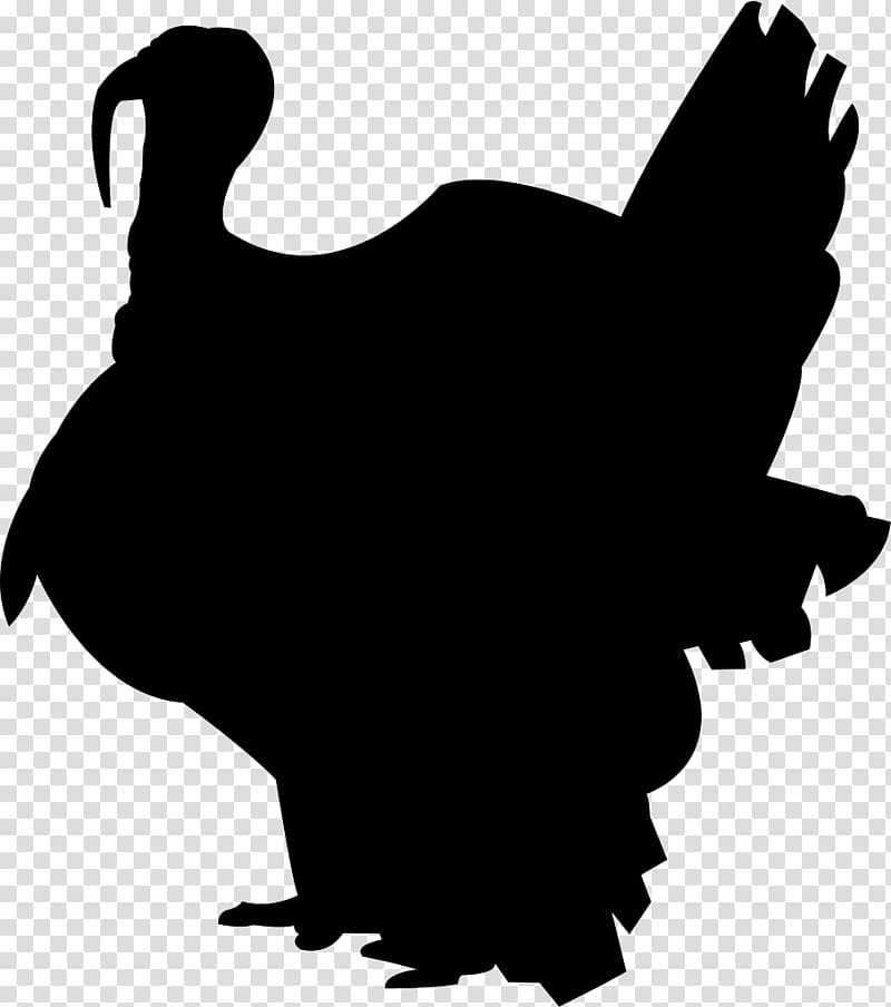 Broad Breasted White turkey Black turkey Turkey meat, Silhouette transparent background PNG clipart