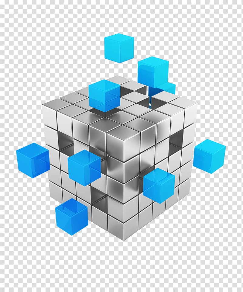 gray and blue cube pixel , Data warehouse Data mining Big data Online analytical processing, 3d transparent background PNG clipart