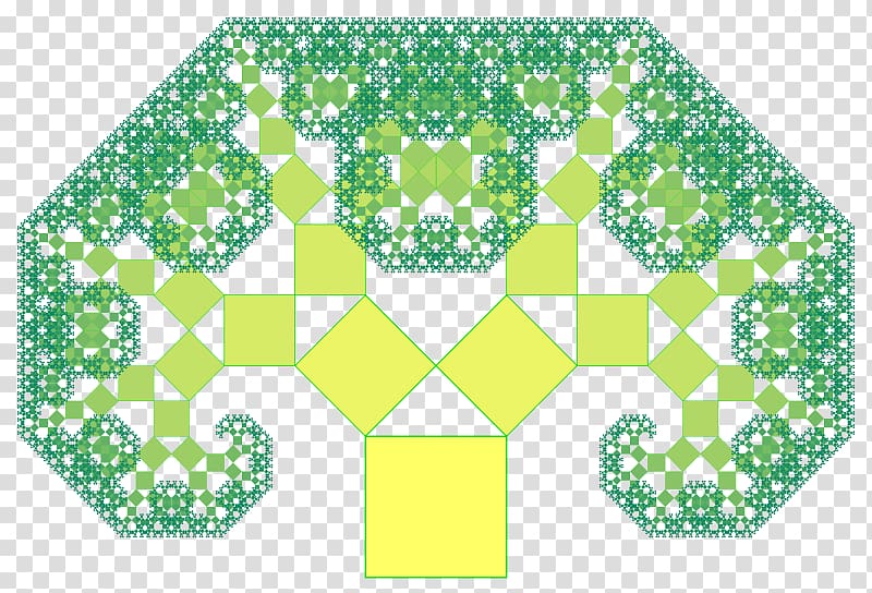 Pythagoras tree Pythagorean theorem Fractal Mathematician, summer element collection summer transparent background PNG clipart