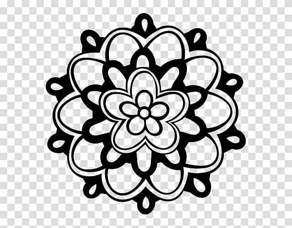 Beadwork Drawing Pattern, Flower mandala transparent background PNG clipart