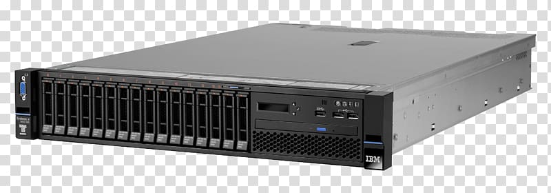Computer Servers IBM System x Xeon 19-inch rack, server transparent background PNG clipart