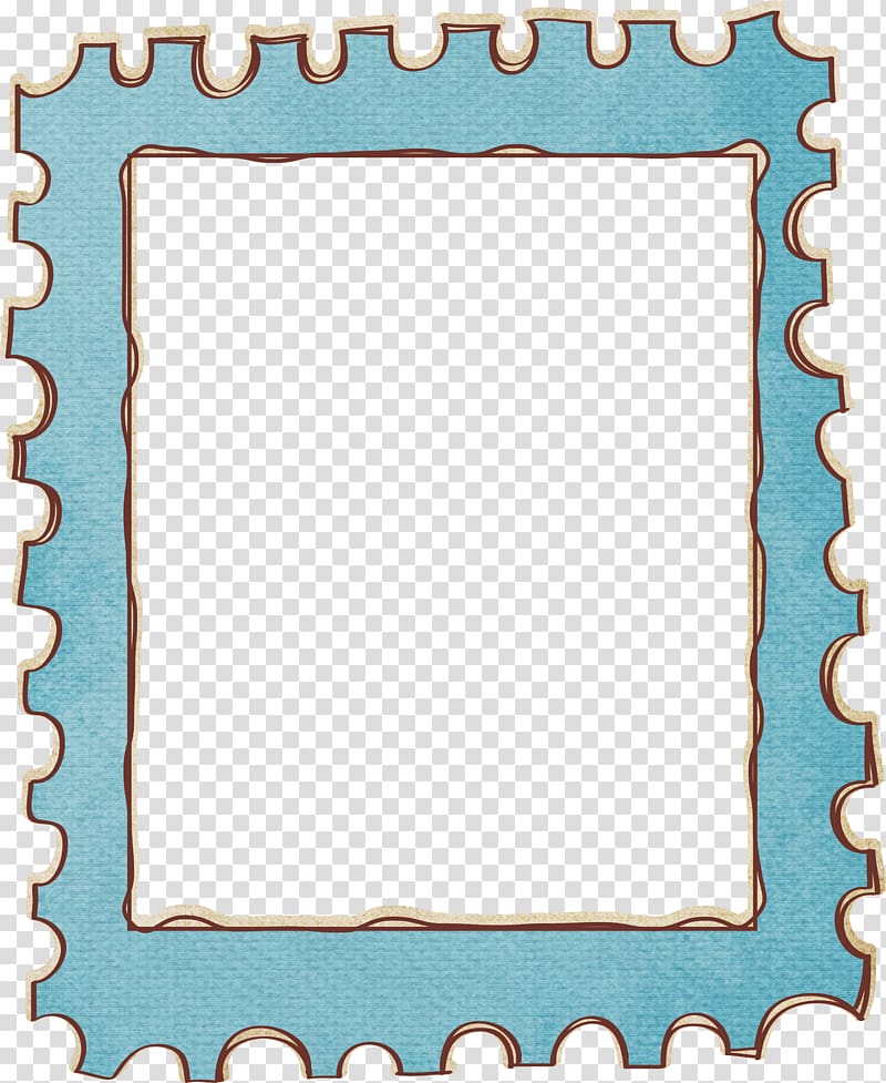 green frame illustration, Postage stamp Icon, Cute stamps edge transparent background PNG clipart