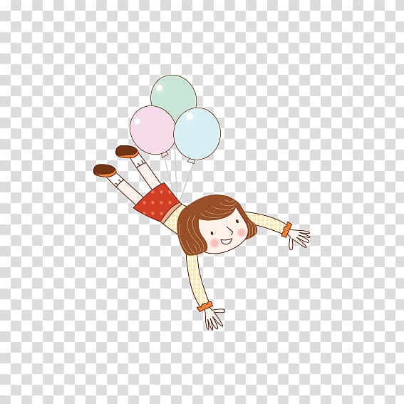 Animation Child, Fly Girl transparent background PNG clipart