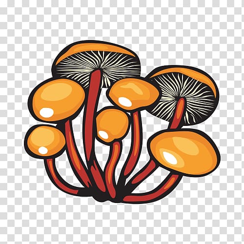 Shabu-shabu Food Hot pot Mushroom, Hand-painted cartoon mushroom material transparent background PNG clipart