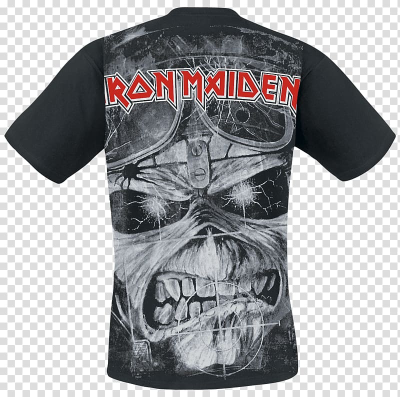 T-shirt Iron Maiden Aces High World Slavery Tour Eddie, T-shirt transparent background PNG clipart