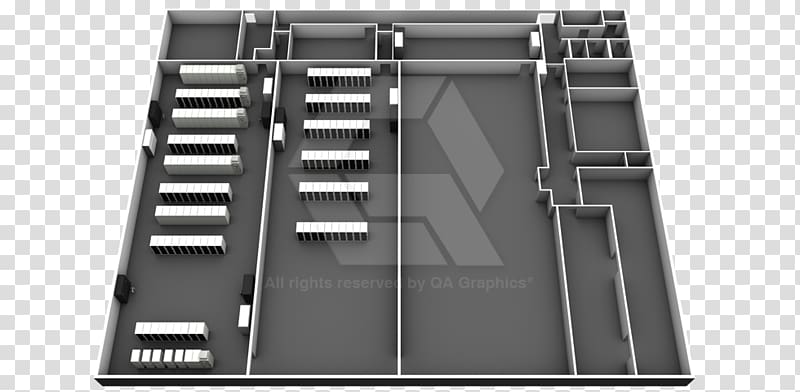 3D floor plan Data center, building transparent background PNG clipart