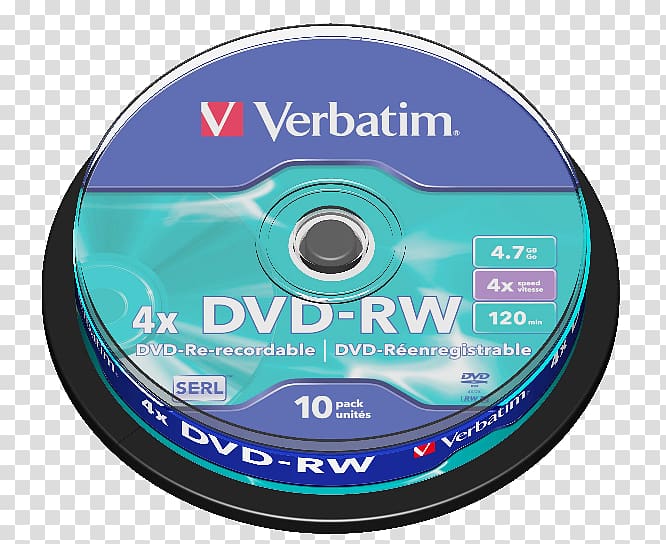 DVD recordable Mitsubishi Kagaku Media DVD+RW Spindle, dvd transparent background PNG clipart