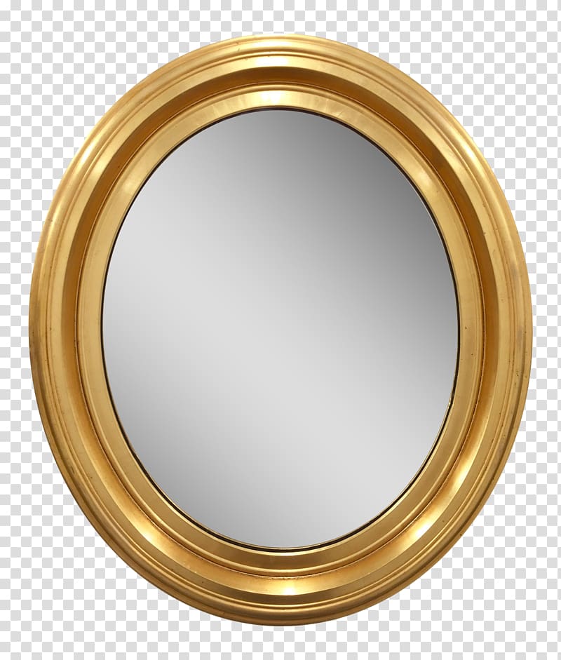 Mirror Antique Uttermost Herleva Gold Oval, gold seal products transparent background PNG clipart