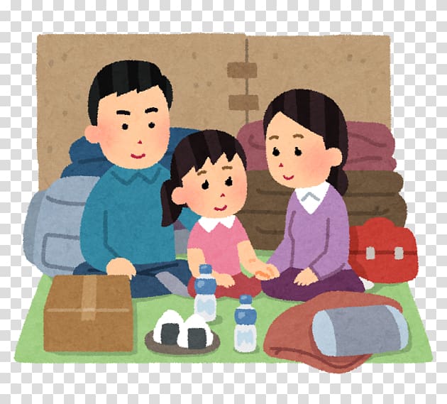 2018 Japan floods 避難所 Emergency management Emergency evacuation 避難場所, smile family transparent background PNG clipart