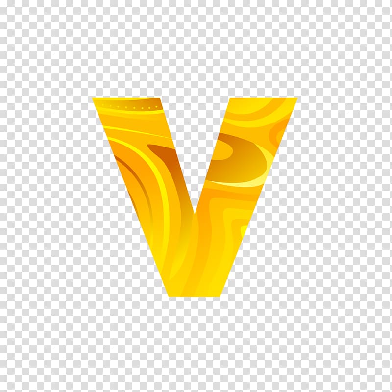 Letter V Font, The golden letters V transparent background PNG clipart