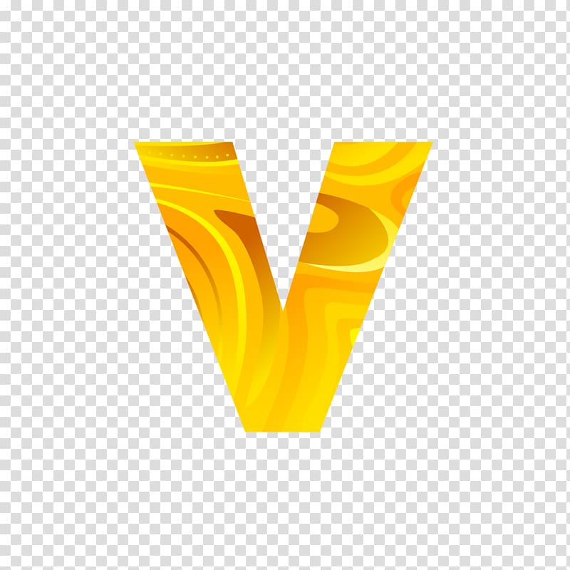 Gold Typography Letter V transparent PNG - StickPNG