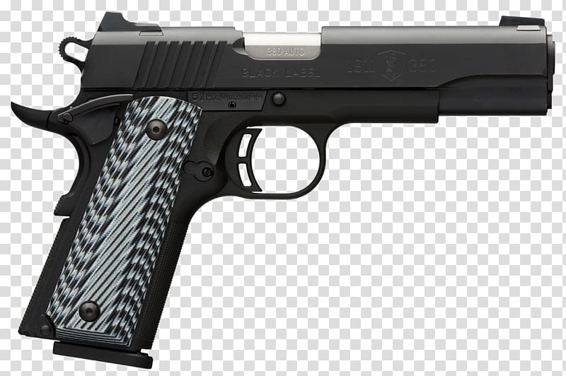 .380 ACP Automatic Colt Pistol Browning Arms Company Firearm M1911 pistol, Handgun transparent background PNG clipart