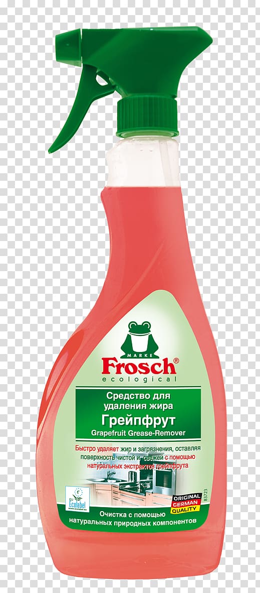 Frosch Grapefruit Kitchen Cleaner Spray Bottle, 500ml (Pack of 2) Dishwashing liquid Detergent Cleaning, frosch transparent background PNG clipart