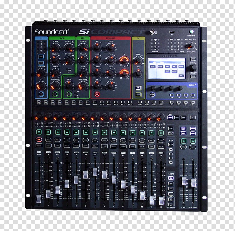 Microphone Audio Mixers Soundcraft Digital mixing console, expression pack material transparent background PNG clipart