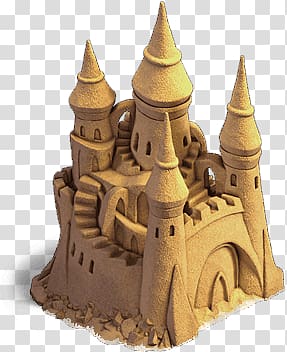 sand castle, Big Sand Castle transparent background PNG clipart