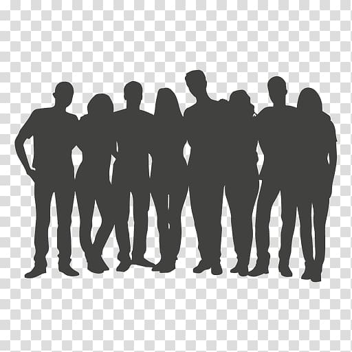 Silhouette , group of people transparent background PNG clipart