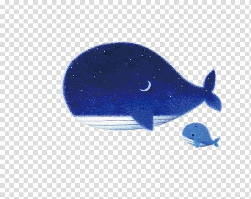 blue and white whale art, Whale Art painting Illustration, blue whale transparent background PNG clipart