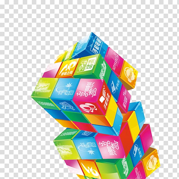 China Mobile Advertising Publicity Mobile phone, Color Cube transparent background PNG clipart