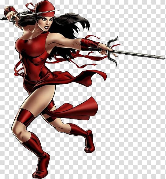 Elektra Daredevil Black Widow Felicia Hardy Marvel: Avengers Alliance, Daredevil transparent background PNG clipart