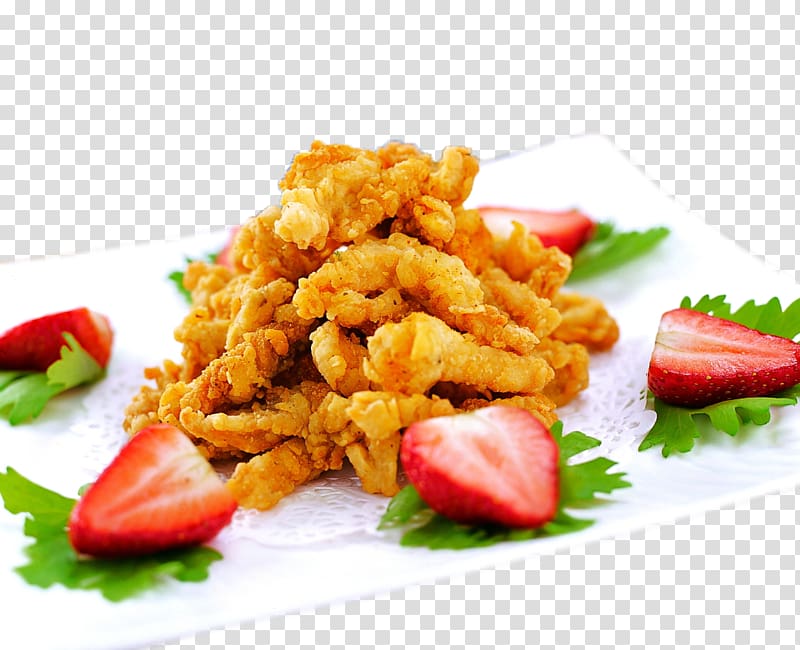 Taiwanese fried chicken Salt Chicken meat, Chicken and strawberries transparent background PNG clipart